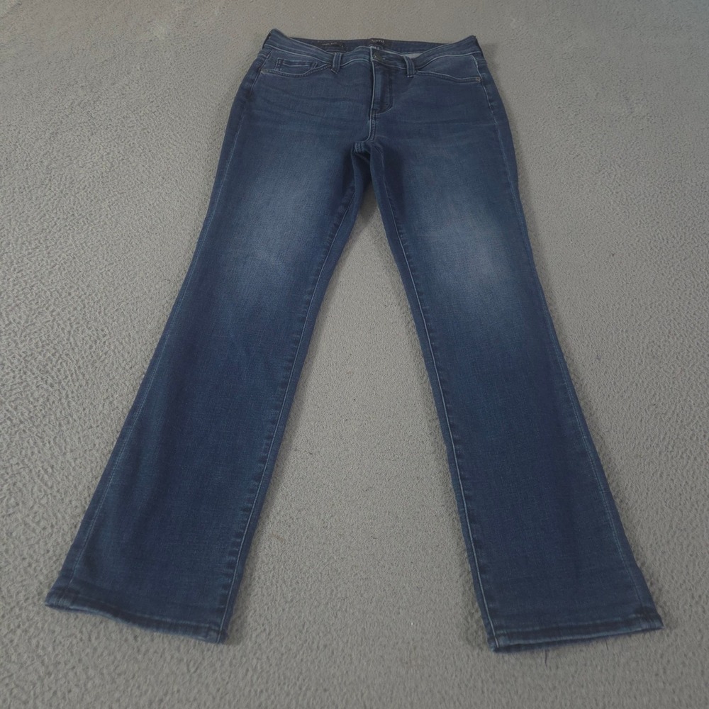 NYDJ Jeans Womens 8 Blue Sheri Slim Stretch Lift Tuck Technology Denim Pants